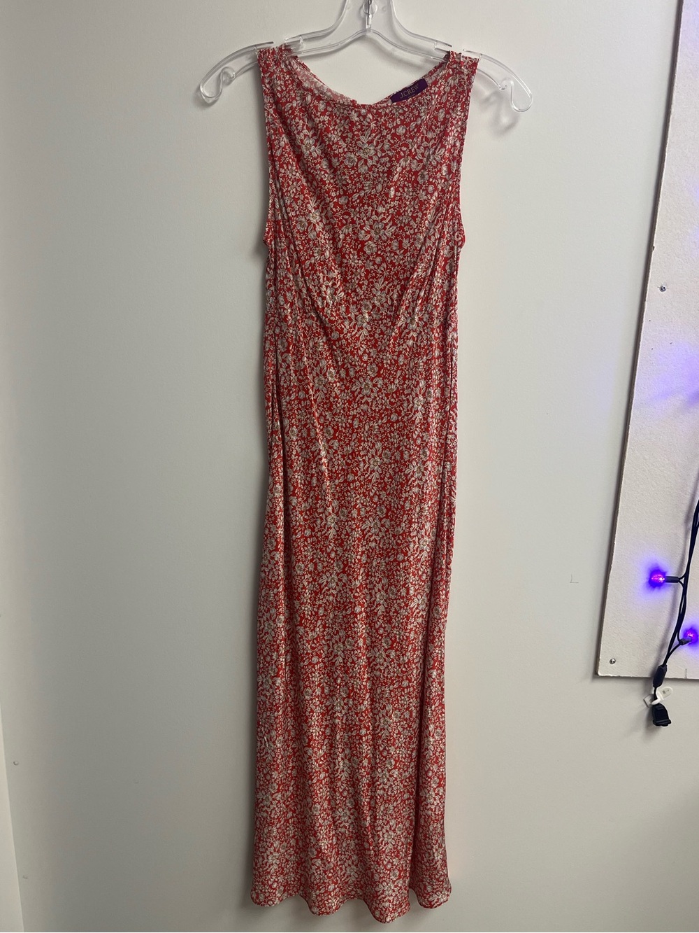 J. Crew Red and White Floral Maxi Dress